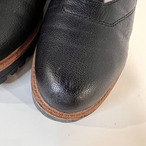 Nine West Women's 8 Black Ivani Sherpa Lace-up Combat Boots - Picture 8 of 10